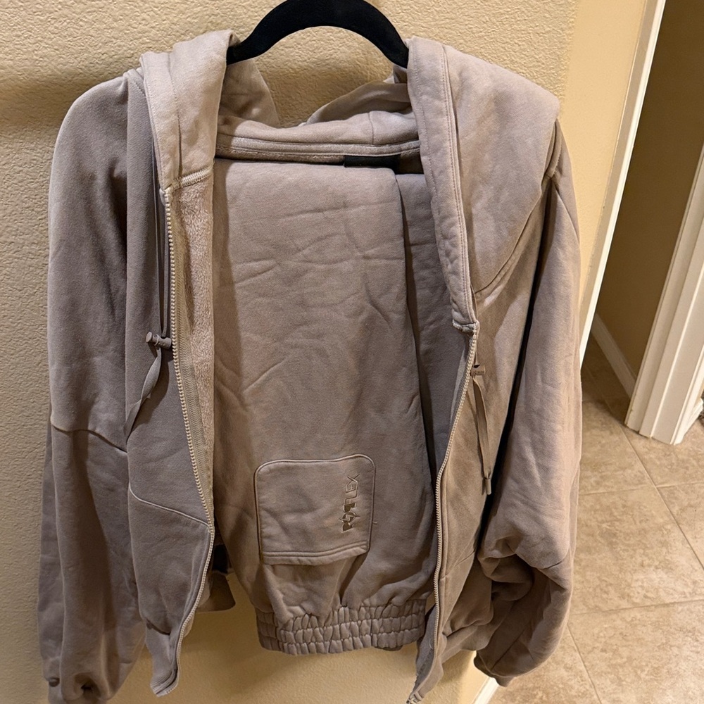 POPFLEX Women's Tan Cloud Hoodie & Sweatpant Set Size Large